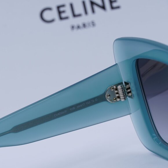 Final Price! Celine CL40263F 69B Blue/Grey Sunglasses - Picture 8 of 10